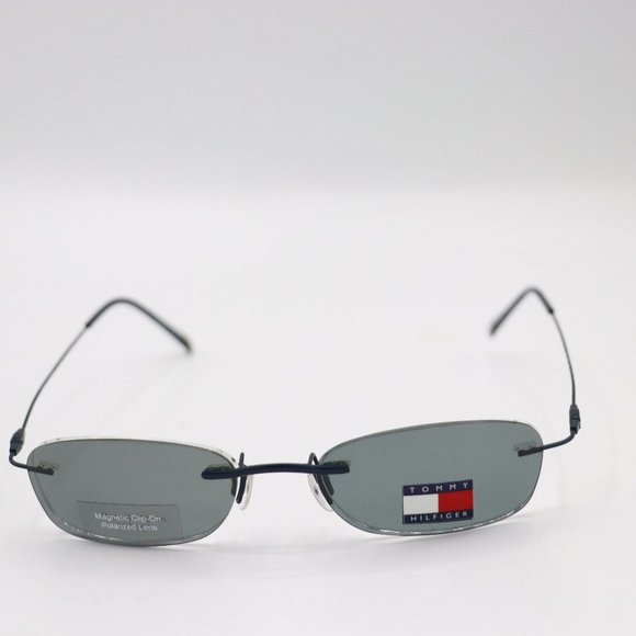 Tommy Hilfiger Oval Black Clip on Shades Sunglasses 51 18 143 - Picture 1 of 4